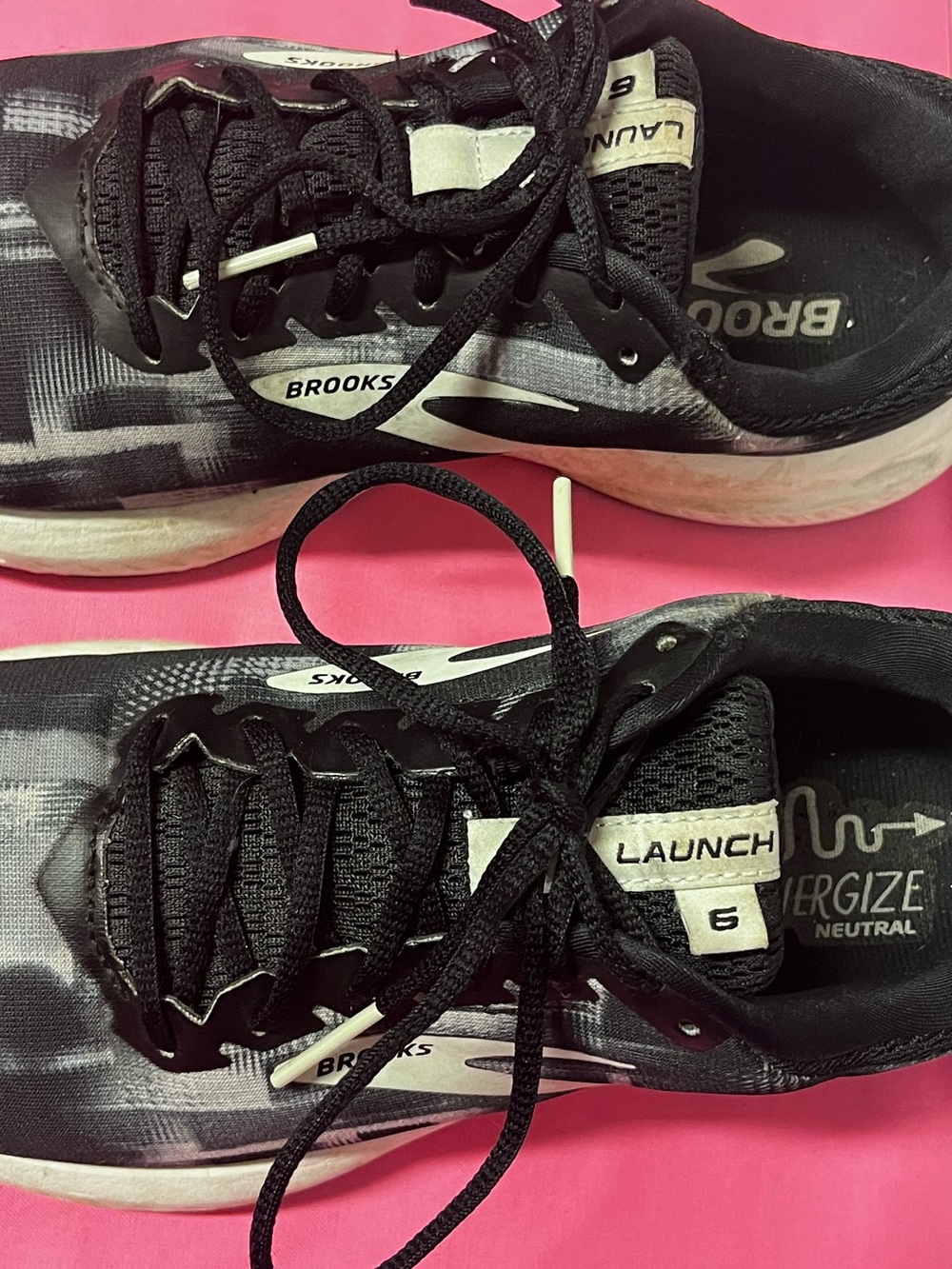 Brooks Launch 6 Womens Size 8.5 Black White Running Shoes Neutral Gym Girl - Picture 9 of 12